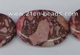 CRM55 15.5 inches 25*35mm oval dyed red mud jasper wholesale