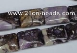 CRM83 15.5 inches 12*16mm rectangle dyed red mud jasper wholesale