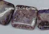 CRM86 15.5 inches 25*25mm square dyed red mud jasper wholesale