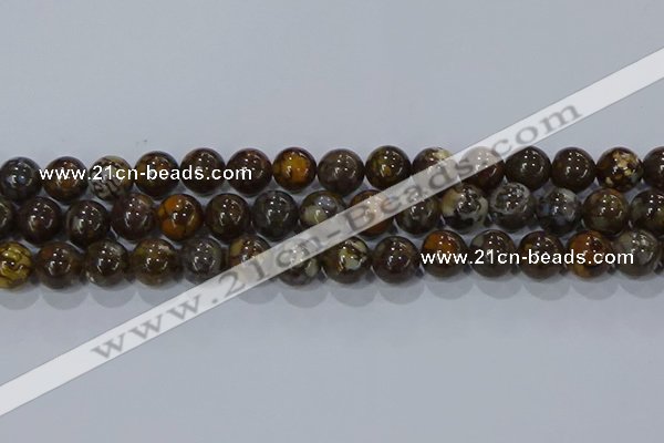 CRO1174 15.5 inches 12mm round fire lace opal gemstone beads