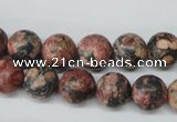CRO180 15.5 inches 10mm round red leopard skin jasper beads wholesale