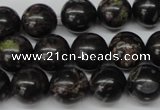 CRO308 15.5 inches 12mm round plum blossom jade beads wholesale