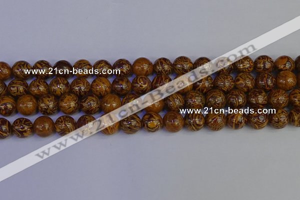 CRO884 15.5 inches 12mm round elephant blood stone beads
