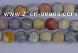 CRO991 15.5 inches 6mm round matte sky eye stone beads wholesale
