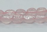 CRQ106 15.5 inches 9*12mm nugget natural rose quartz beads wholesale