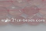 CRQ145 15.5 inches 8*10mm faceted oval natural rose quartz beads