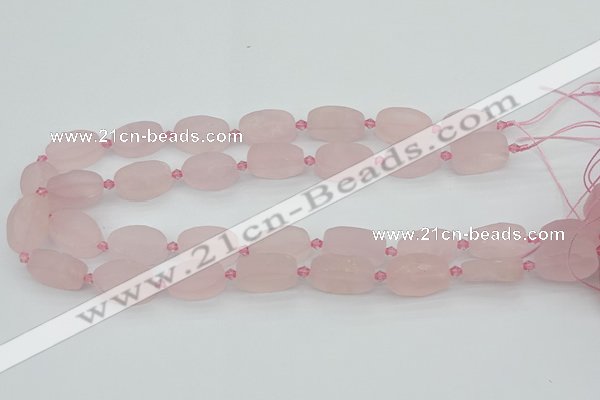 CRQ234 15.5 inches 13*20mm oval rose quartz beads wholesale
