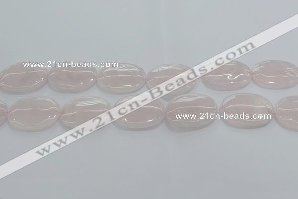 CRQ236 15.5 inches 18*25mm oval rose quartz beads wholesale