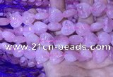 CRQ432 15.5 inches 15*16mm heart rose quartz beads wholesale