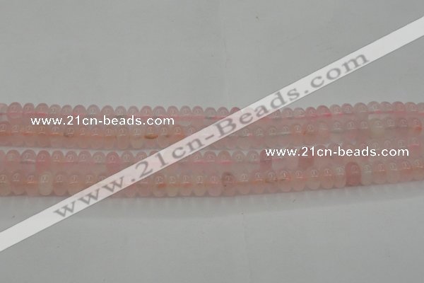 CRQ682 15.5 inches 5*8mm rondelle rose quartz beads wholesale