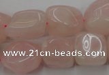CRQ699 15.5 inches 13*18mm - 15*25mm nuggets rose quartz beads