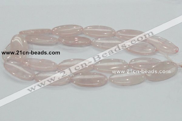 CRQ79 15.5 inches 20*40mm oval natural rose quartz beads wholesale