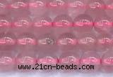 CRQ890 15 inches 4mm round Madagascar rose quartz beads