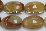 CRS18 15.5 inches 18*25mm oval rainbow stone beads wholesale