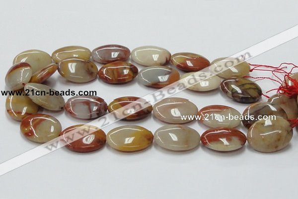 CRS19 15.5 inches 22*30mm oval rainbow stone beads wholesale