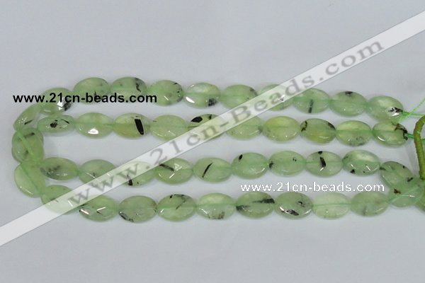CRU207 15.5 inches 13*18mm faceted oval green rutilated quartz beads