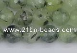 CRU803 15.5 inches 10mm faceted round prehnite gemstone beads