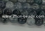 CRU860 15.5 inches 8mm round blue rutilated quartz beads