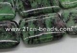 CRZ19 15.5 inches 22*30mm rectangle ruby zoisite gemstone beads