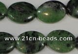 CRZ483 15.5 inches 15*20mm oval ruby zoisite gemstone beads