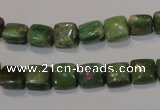 CRZ630 15.5 inches 8*8mm square New ruby zoisite gemstone beads