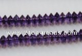 CSA07 15.5 inches 4*8mm rondelle synthetic amethyst beads wholesale