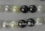 CSB1056 15.5 inches 10mm round mixed color shell pearl beads