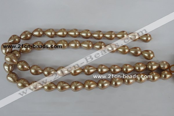 CSB109 15.5 inches 11*15mm teardrop shell pearl beads wholesale