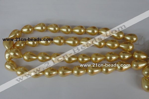 CSB113 15.5 inches 15*19mm teardrop shell pearl beads wholesale