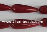 CSB119 15.5 inches 10*30mm teardrop shell pearl beads wholesale
