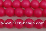 CSB1300 15.5 inches 4mm matte round shell pearl beads wholesale