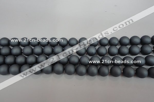 CSB1326 15.5 inches 6mm matte round shell pearl beads wholesale