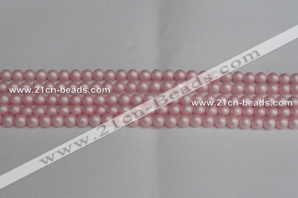 CSB1371 15.5 inches 6mm matte round shell pearl beads wholesale