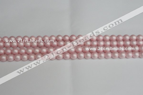 CSB1372 15.5 inches 8mm matte round shell pearl beads wholesale