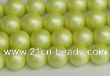 CSB1386 15.5 inches 6mm matte round shell pearl beads wholesale