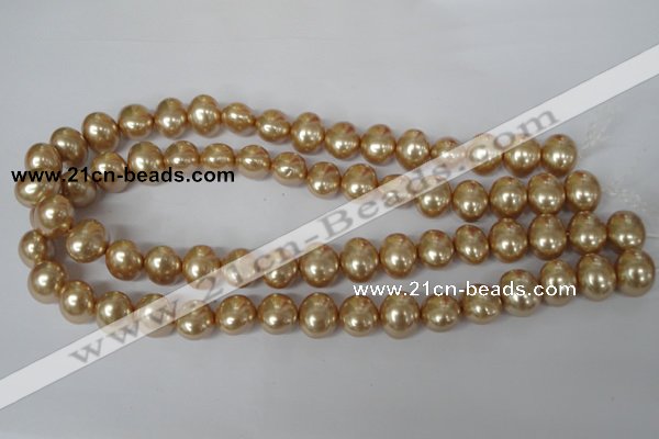 CSB142 15.5 inches 12*15mm – 13*16mm oval shell pearl beads