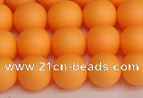 CSB1423 15.5 inches 10mm matte round shell pearl beads wholesale
