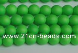CSB1430 15.5 inches 4mm matte round shell pearl beads wholesale