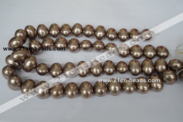 CSB166 15.5 inches 15*18mm – 16*19mm oval shell pearl beads
