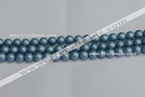 CSB1713 15.5 inches 10mm round matte shell pearl beads wholesale