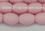 CSB2101 15.5 inches 10*14mm rice matte shell pearl beads