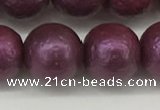 CSB2256 15.5 inches 16mm round wrinkled shell pearl beads wholesale
