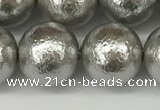 CSB2306 15.5 inches 16mm round wrinkled shell pearl beads wholesale