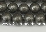 CSB2321 15.5 inches 6mm round wrinkled shell pearl beads wholesale