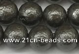 CSB2323 15.5 inches 10mm round wrinkled shell pearl beads wholesale