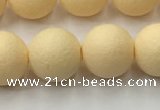 CSB2383 15.5 inches 10mm round matte wrinkled shell pearl beads