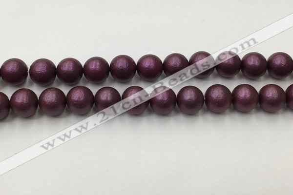 CSB2463 15.5 inches 10mm round matte wrinkled shell pearl beads
