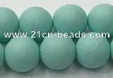 CSB2553 15.5 inches 10mm round matte wrinkled shell pearl beads