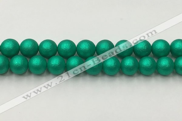 CSB2565 15.5 inches 14mm round matte wrinkled shell pearl beads