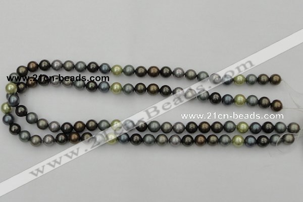 CSB316 15.5 inches 8mm round mixed color shell pearl beads